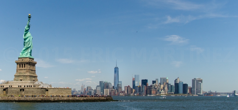 Statue of Liberty, One World Trade Center, & Lower Manhattan, NY