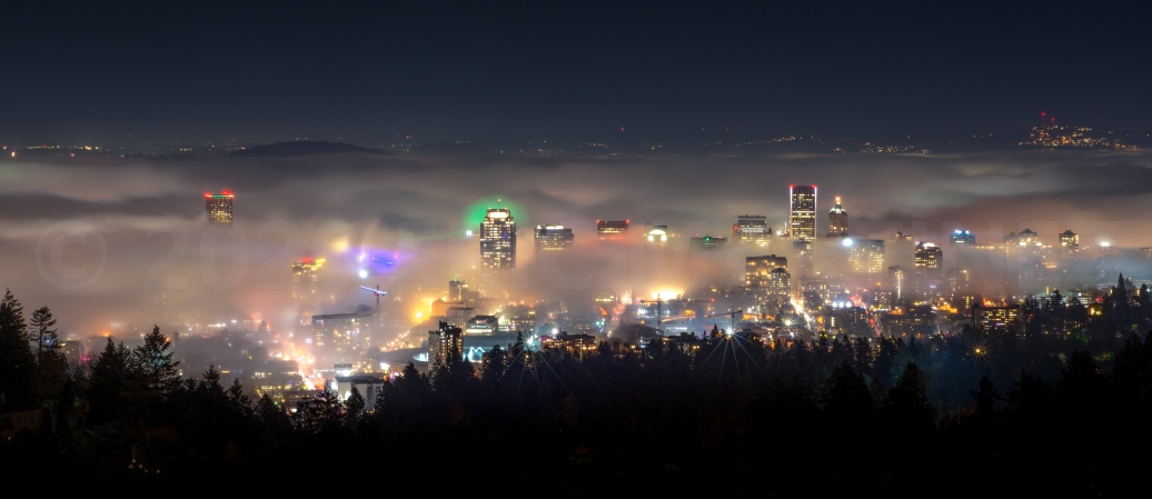 Fog over Portland, OR